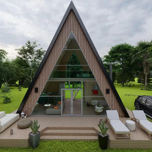 Casa Prefabricada Triangular, Villa <span class=keywords><strong>de</strong></span> Fácil Instalación, Estructura <span class=keywords><strong>de</strong></span> Acero Ligero, Taller en Casa - Product Image 1