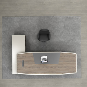 Combinación DE OFICINA DE LUJO ligero de escritorio ejecutivo moderno simple y silla para Boss/Manager/Supervisor Panel Estilo de madera - Product Image 3