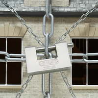 MOK Cadenas rectangulaires robustes antivol étanches en acier inoxydable poli avec design gravé, 4 clés