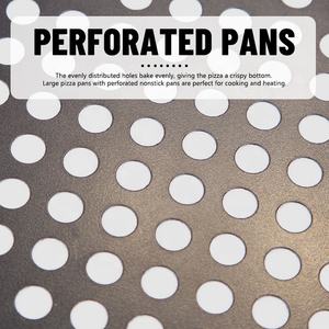 Gloway Op Maat Gemaakt 10 "11" 12 "Anti-Aanbak Koolstofstaal Ronde Pizza Vorm Oven Bakvorm Geperforeerde Pizza Pan Bakplaat Met Gaten - Product Image 4