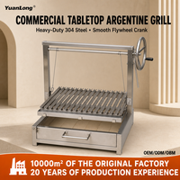 Grill Santa Maria en acier inoxydable robuste avec revêtement en briques réfractaires et bac à charbon haute capacité