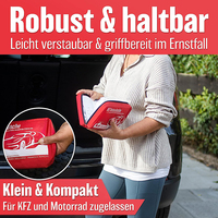 Kit de traumatologie CE ISO DIN 13164 en gros sac médical avec trousse de premiers soins de voiture standard européenne pour le voyage