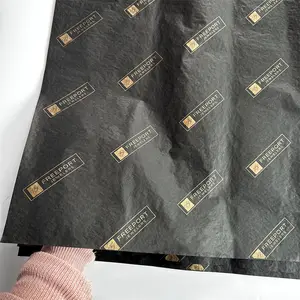 High Quality Black Customized Tissue Paper With Company Logo Eco Friendly Tissue Packaging Wrapping Paper Roll