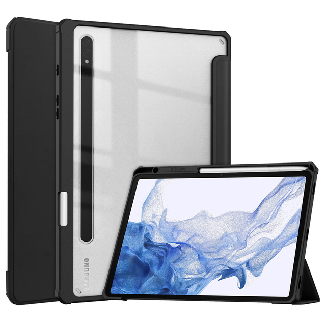 Acrylic Transparent Slim Fashionable Anti-Fall Tablet Case 11 Inch for for Tab S8 SM-X700 SM-X706 S7 SM-T870 SM-T875