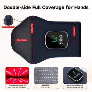 Sarung tangan terapi lampu merah 660nm 850nm, sarung tangan terapi cahaya merah penghilang nyeri tangan nirkabel dapat diisi ulang untuk jari pergelangan tangan - Product Image 5