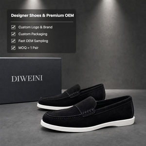 Chaussures de marche en daim noir de luxe pour hommes, mocassins de haute qualité, Sapatos Tenis, nouveau modèle - Product Image 1