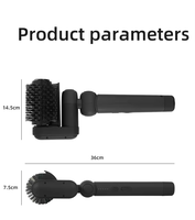 Brosse de nettoyage électrique pour barbecue sans fil rechargeable, outil de nettoyage de barbecue 2000 mAh, tête rotative à 2 vitesses, angle réglable, protection anti-éclaboussures