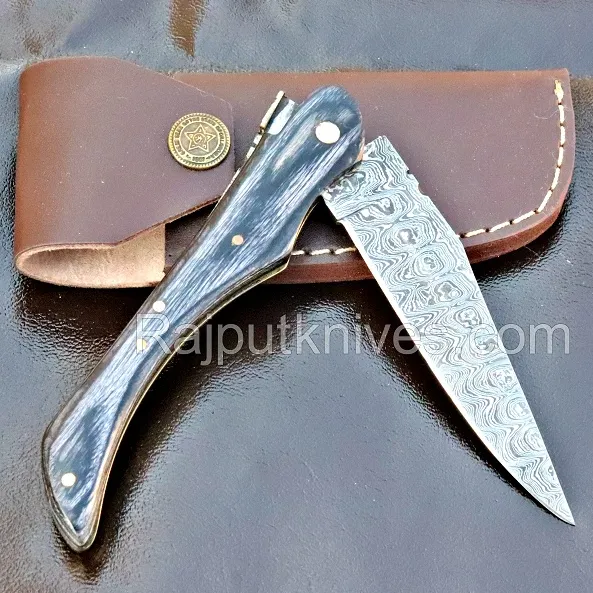 lot of 05 samples Handcrafted Damascus laguiole type folding Knife for Retailers