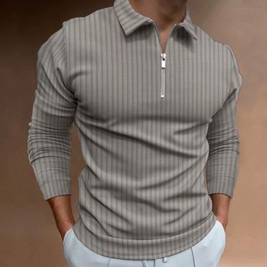 Polo <span class=keywords><strong>de</strong></span> <span class=keywords><strong>Manga</strong></span> <span class=keywords><strong>Larga</strong></span> a Rayas <span class=keywords><strong>para</strong></span> <span class=keywords><strong>Hombre</strong></span> con Cierre, Otoño/Invierno - Product Image 1