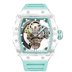 Relojes ODM de nueva llegada para hombre, reloj mecánico automático, relojes mecánicos de pulsera impermeables para hombre, diseño de barril, OEM - Product Image 5