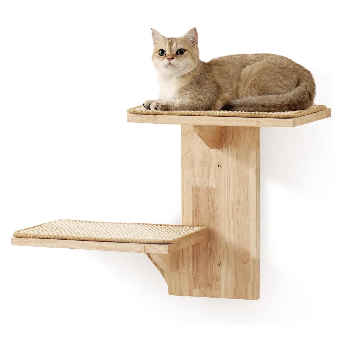 Baumwandmontage Katzen-Schwimmerständer Massivholz Katzenhabitat Katzenleisten geeignet für den Napf-Spiel