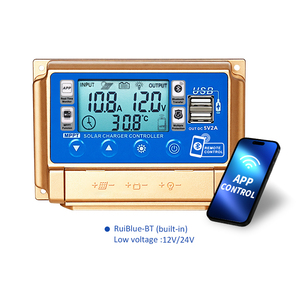 Với màu xanh răng năng lượng mặt trời sạc điều khiển 0V bắt đầu tự động công nhận 12v24v36v48v60v LCD hiển thị điện áp hiện tại thế hệ - Product Image 5