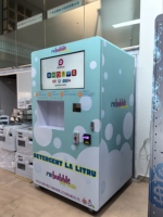 Máquina Expendedora de Jabón para Lavandería con Dispensador de Líquido Compatible con Mastercard y VISA, Operada con Monedas y con Pago sin Efectivo