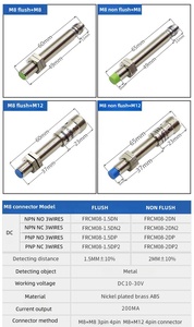 עלות נמוכה FRCM08-2DN m8 + m12 מחבר 4pin אלחוטי חיישן קרבה אופטי - Product Image 5