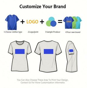 Wholesale Custom Oversized Cotton Polyester T-<b>Shirt</b> for Men Unisex Embroidery 150gsm Blank Color White - Product Image 5