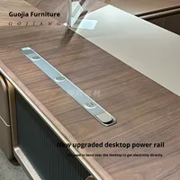 Bureau de direction haut de gamme, nouveau, moderne, simple, luxe léger, bureau de président, président du conseil d'administration, directeur général, bureau en bois de grande taille, fabriqué en Chine