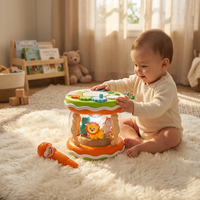 Juguete Educativo para Bebés, Tambor Inteligente Multifuncional, Instrumento Musical con Micrófono, Juguete Sensorial para la Educación Temprana