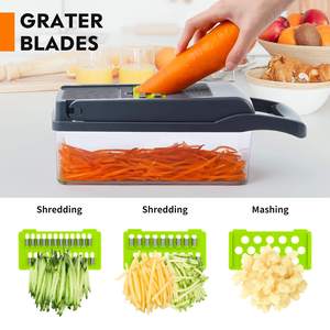 2024 Chất Lượng Cao Đa Chức Năng 14 16 Trong 1 Của Nhãn Hiệu Nhà Bếp <span class=keywords><strong>Slicer</strong></span> Chopper Trái Cây Rau Trống Shredder Dicer Cutter <span class=keywords><strong>Slicer</strong></span> - Product Image 3