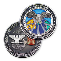 Moneda de Réplica Personalizada con Doble Baño de Oro y Plata, Logotipo de Águila Americana en Relieve
