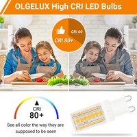 Bombillas LED G9 ETL/FCC OEM/ODM, Bombilla LED G9 sin parpadeo, Bombilla LED G9 de 4W tipo maíz, 110v-130v para lámparas colgantes