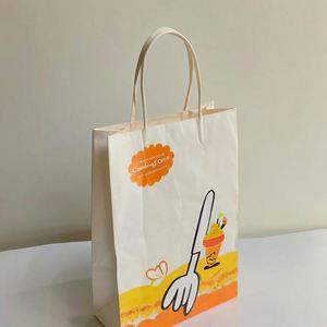 Wholesale Custom Eco Friendly Craft Kraft Big Paper Bag for Restaurant Food Takeaway - Product Image 2