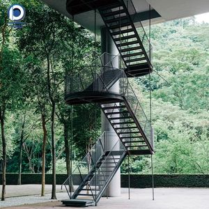 <span class=keywords><strong>Escalera</strong></span> Recta de Estilo Europeo Minimalista de Primera Calidad para Decoración de Interiores de Villas de Lujo, con Peldaños Naturales Antideslizantes y Estructura de Soporte Estable - Product Image 4