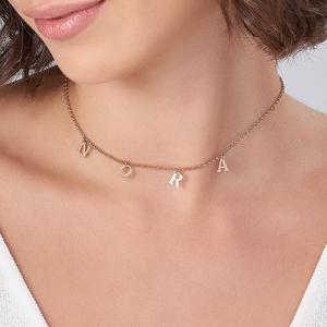 Bijoux de mode Espagnols Charme en Acier Inoxydable Personnalisé Plaqué Or Initial Lettre Pendentif Alphabet Personnalisé Nom Co - Product Image 3