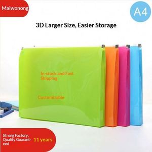 Pochette de documents translucide en PE avec fermeture éclair, dossier de bureau, enveloppe en plastique étanche, sac de classement à fermeture éclair – Vente en gros - Product Image 2