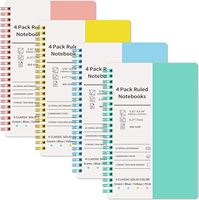 Ensemble de papeterie personnalisé de haute qualité, couverture en PP rétro, carnet ligné A5 à spirale pour le bureau et l'école