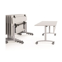 Table pliante personnalisée de bonne qualité, bureau avec roulettes, pour réunion au bureau, formation à la mode, offre spéciale