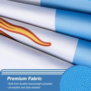 Bandiera <span class=keywords><strong>Argentina</strong></span> 3x5 FT per Esterni, Doppia Faccia, Poliestere a 3 Strati, Occhielli in Ottone, Decorazione Domestica, Cuciture a 4 File - Product Image 5