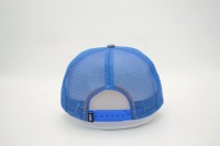 Casquette Trucker 5 Panneaux Personnalisée à Rayures par Sublimation, Casquette en Maille à Visière Plate, Casquette Snapback Sportive d'Été avec Patch Brodé