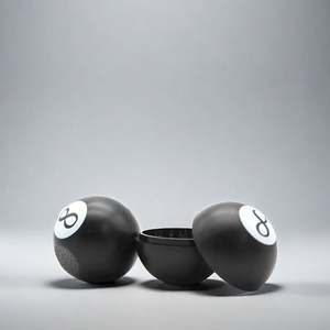 Accessoires pour fumeurs CANNA, brosse à tabac, design tendance, noir, forme de billard à huit, broyeur à herbes en plastique - Product Image 3