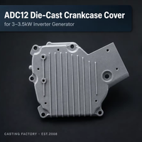 Couvre-carter en aluminium ADC12 moulé sous pression, fabricant OEM, usinage CNC de précision pour pièces de moteur de générateur onduleur 3kW, directement de l'usine
