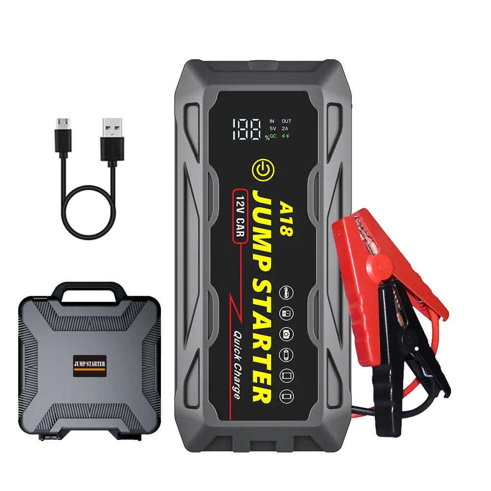 15000mAh 1000A pic démarreur de saut de voiture alimentation de démarrage d'urgence 12V chargeur de batterie de voiture démarreur de saut Portable batterie externe