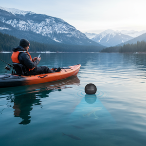 Détecteur de poissons WiFi professionnel LUCKY LS-2W, sondeur sans fil 70m avec batterie au lithium pour la pêche sur glace et en kayak sur iOS/Android - Product Image 3