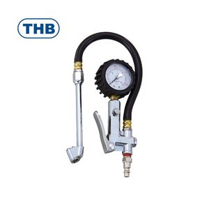 DIY level Metal alloy body 3 way <b>tyre</b> pressure gauge and inflator for Garage - Product Image 6