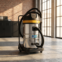 Aspirateur industriel électrique Cyclone 3 pour voitures, utilisation hôtelière et en garage, capacité 70L avec sac