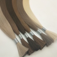 Top Qualité Blonde Européenne Russe Cheveux Fournisseur Extensiones De Cabello Humano Naturel Remmy Vierge En Vrac Extensions De Cheveux Humains