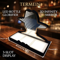 Seau à glace illuminé par LED de bière de champagne acrylique personnalisé pour le bar de partie de club