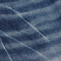 Jean baggy bleu foncé pour homme, coupe large, effet usé, délavé, avec détails en nid d'abeille et ourlet empilé, personnalisé