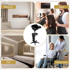 Bac à shampoing portable pour coiffeur, bac de lavage de dos pour barbier, équipement de salon de beauté - Product Image 6