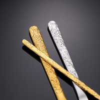 Ensemble de couverts en acier inoxydable poli miroir à manche martelé de Dubaï, 5 pièces, luxe, or royal, argent, pour la maison, le restaurant, les mariages, les banquets