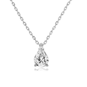 Collana con ciondolo a goccia per donna, design geometrico semplice, accessorio da collo per uso quotidiano - Product Image 5
