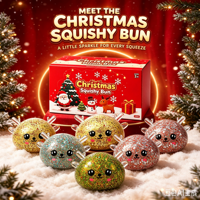 Weihnachtliches Squishy-Hasen-Elch-Weihnachtsbrötchen-Quetschspielzeug, weiches Stressabbau-Fidget-Spielzeug, Weihnachtsdeko-Geschenk, Kinder-Feiertagsparty-Geschenk