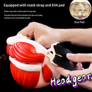 Tutup kepala plastik lucu dengan pengganti suara, mainan pesta Masker Natal mainan interaksi mulut untuk anak-anak hadiah Natal - Product Image 3