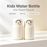 Bouteille isotherme portable pour enfants avec couvercle à ressort et double bec verseur, 320 ml, 500 ml, sans BPA, possibilité d'impression de logo personnalisé