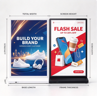 Boîtes lumineuses publicitaires rechargeables A4 double face, affichage LED de table pour la promotion des menus de restaurant