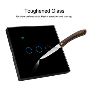 ยูบาโร่สมาร์ทวอลล์สวิตช์แผงกระจกนิรภัย ควบคุมด้วยระบบสัมผัสผ่านไวไฟ พร้อมควบคุมด้วยเสียงผ่านแอป Alexa และ Google Assistant - Product Image 3