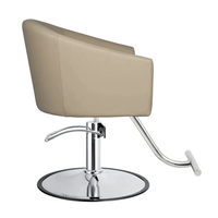 Chaise de coiffure de luxe minimaliste en cuir PU, pivotante et hydraulique, pour salon de beauté